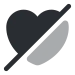 Heart Slash SVG Icon